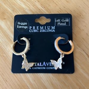 New Crystal Avenue Huggie earrings